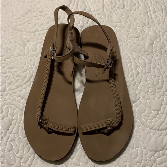 Rainbow Shoes - Like New Rainbow Braided Sandals Strappy Marley